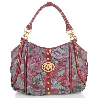 133 935 sharif sharif printed shopper with patent calfskin leather