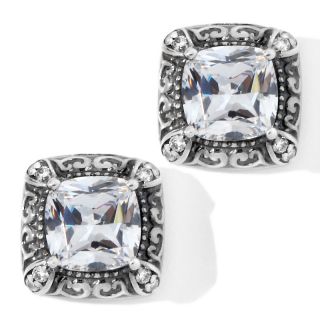 137 870 absolute 3 66ct cushion cut oxidized scroll stud earrings