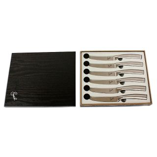 242 144 emeril emeril 6 piece steak knife set with black wood gift box