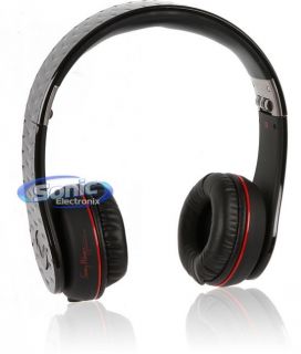 Fanny Wang FW Headph 1003 Red Black Premium on Ear Stereo Headphones