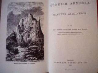 1881 Turkish Armenia Tozer Armenian History Turkey KURD Amasis Bitlis