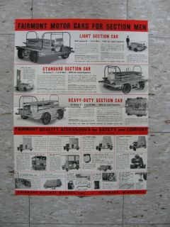 Fairmont Railway Motors Wall Brochure from The 1940S