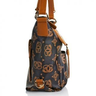 Sharif Signature Print 4 In 1 Bag with Leather Trim