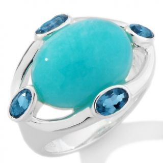 147 304 sterling silver ite and london blue topaz ring note