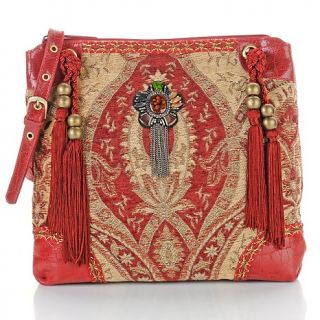 143 415 sharif sharif french tapestry messenger bag with leather trim