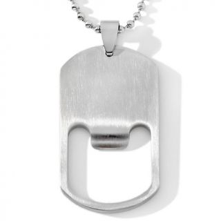 150 896 men s stainless steel bottle opener dog tag pendant with 24
