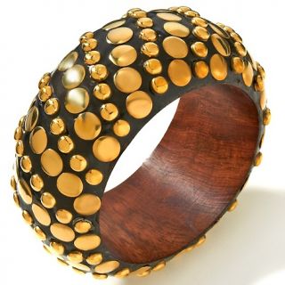 145 493 bajalia bajalia ameena wood and brass bangle bracelet rating
