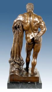 Greek Mythology Bronze Hercules Farnese Signed Glycon