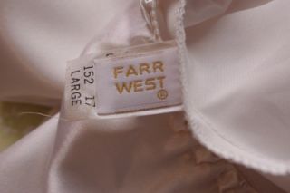 Farr West White Polyester Mini Half Slip Lustrous Shiny Smooth Slick