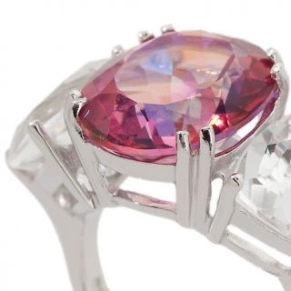 Colleen Lopez Last Dance Pink and White Quartz Sterling Silver Ring at