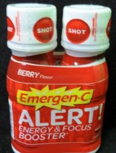 Emergen C Alert Energy Focus Booster 12 Pack Shot Berry