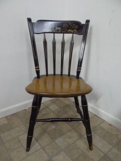 Ethan Allen Thumb Back Chair Country Hitchcock Paint