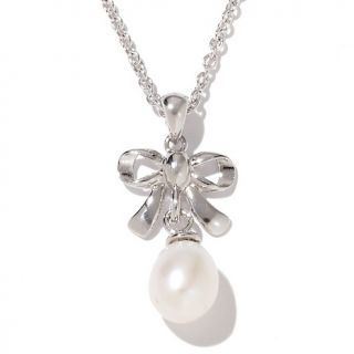 168 678 designs by veronica bow tie cultured freshwater pearl pendant
