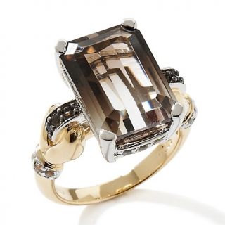 162 191 victoria wieck 7 44ct bicolor quartz and topaz 2 tone ring