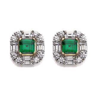 158 318 absolute 4 58ct emerald color 2 tone frame earrings rating 6 $