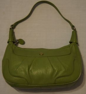 Etienne Aigner Womens Green Genuine Cowhide Leather Hobo Shoulder Bag