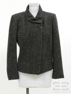 Etoile Isabel Marant Black & Grey Wool Zip Front Jacket Size 3