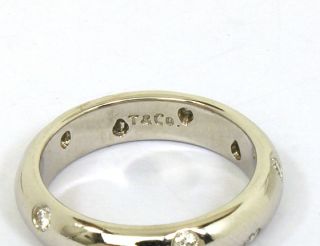 Tiffany Co Etoile Platinum Diamonds Band Ring Size 5 1 2 Retail $2 450