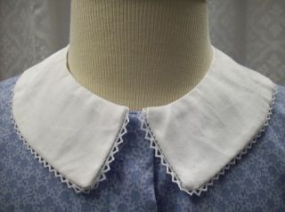 White Fancy Collar Civil War Era Reproduction Ladies Dress Victorian