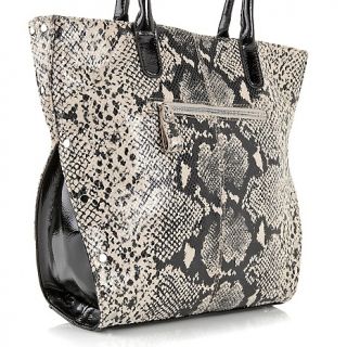 Frosting by Mary Norton Snake Embossed Leather Tote