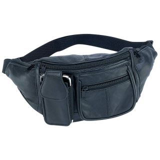 New 7 Pocket Adjustable Leather Fanny Pack Waist Bag