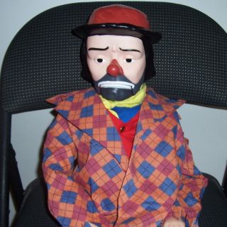30in Emmett Kelly Jr Ventriloquist Doll Clown Dummy Puppet