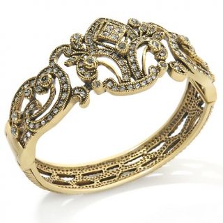 175 826 heidi daus regal romance crystal accented bangle bracelet