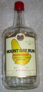 Empty Mount Gay Eclipse Rum Bottle 1 75 L Barbados