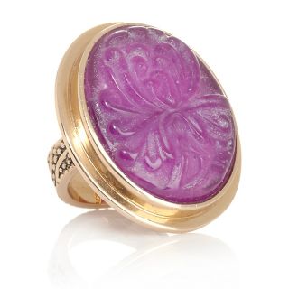 194 609 statements by amy kahn russell carved gemstone bronze ring