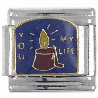 Pugster 9mm Italian Charms Light My Life Letter Words D24