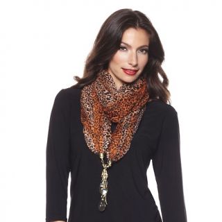 188 162 iman printed scarf with charm detail note customer pick rating