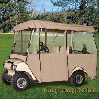 Deluxe Golf Car Enclosure 4 Sided Four Person Cart Cover Roof