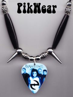 Evanescence Band Photo Guitar Pick Necklace Amy Lee