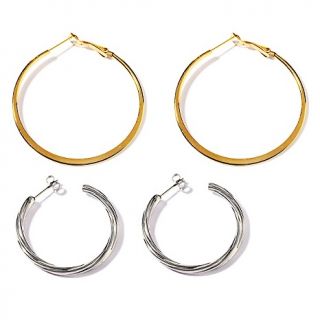 203 443 stately steel stately steel set of 2 small and large hoop