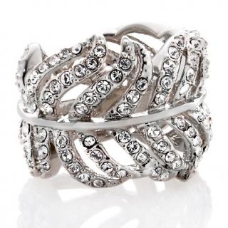 183 445 love rock by loree rodkin feather pave crystal ring rating 16