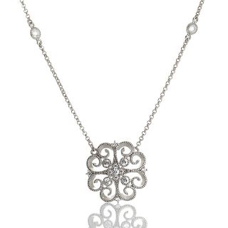 184 207 absolute 1 32ct absolute scroll design drop necklace rating 2