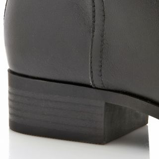 IMAN Global Chic Genuine Leather Colorblock Logo Riding Boot