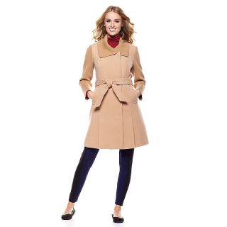 209 060 twiggy london twiggy london walking coat with knit collar and