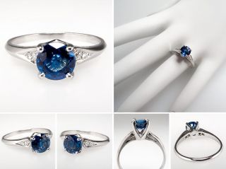  Round Brilliant Diamond Engagement Ring Solid Platinum Jewelry