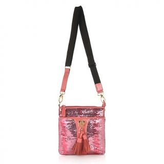 Sharif Printed Sequin Adjustable Crossbody