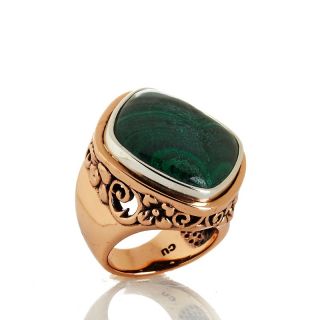 199 933 studio barse malachite copper and sterling silver ring rating