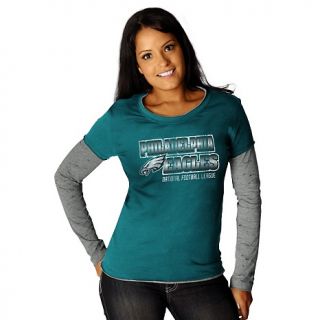 201 028 vf imagewear nfl womens twofer layered tee eagles rating 24 $