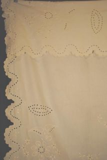 C1920 Italian Embroidered with Florals with Openwork Linen Wedding