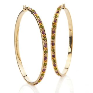 208 068 real collectibles by adrienne colored jewels goldtone hoop
