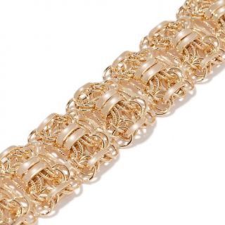 Technibond® Polished and Textured Bombé Woven Bracelet at