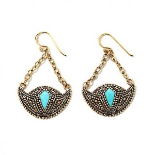 212 242 studio barse studio barse turquoise bronze pendulum earrings