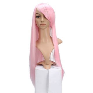 Girl Cosplay Long Straight Hair Wig Pink New Fashion Wig