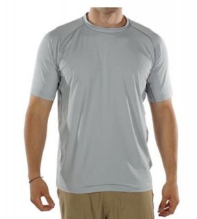 ExOfficio Mens Sol Cool Tee Short Sleeve Shirt, Oyster, Medium