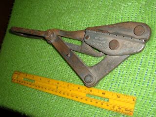 vtg tool klein sons barb wire fence stretcher metal fence post puller