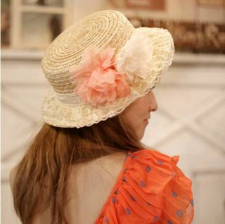 Girl Headdress Flower Satin Fabric Hair Clip / Pin Brooch Corsage